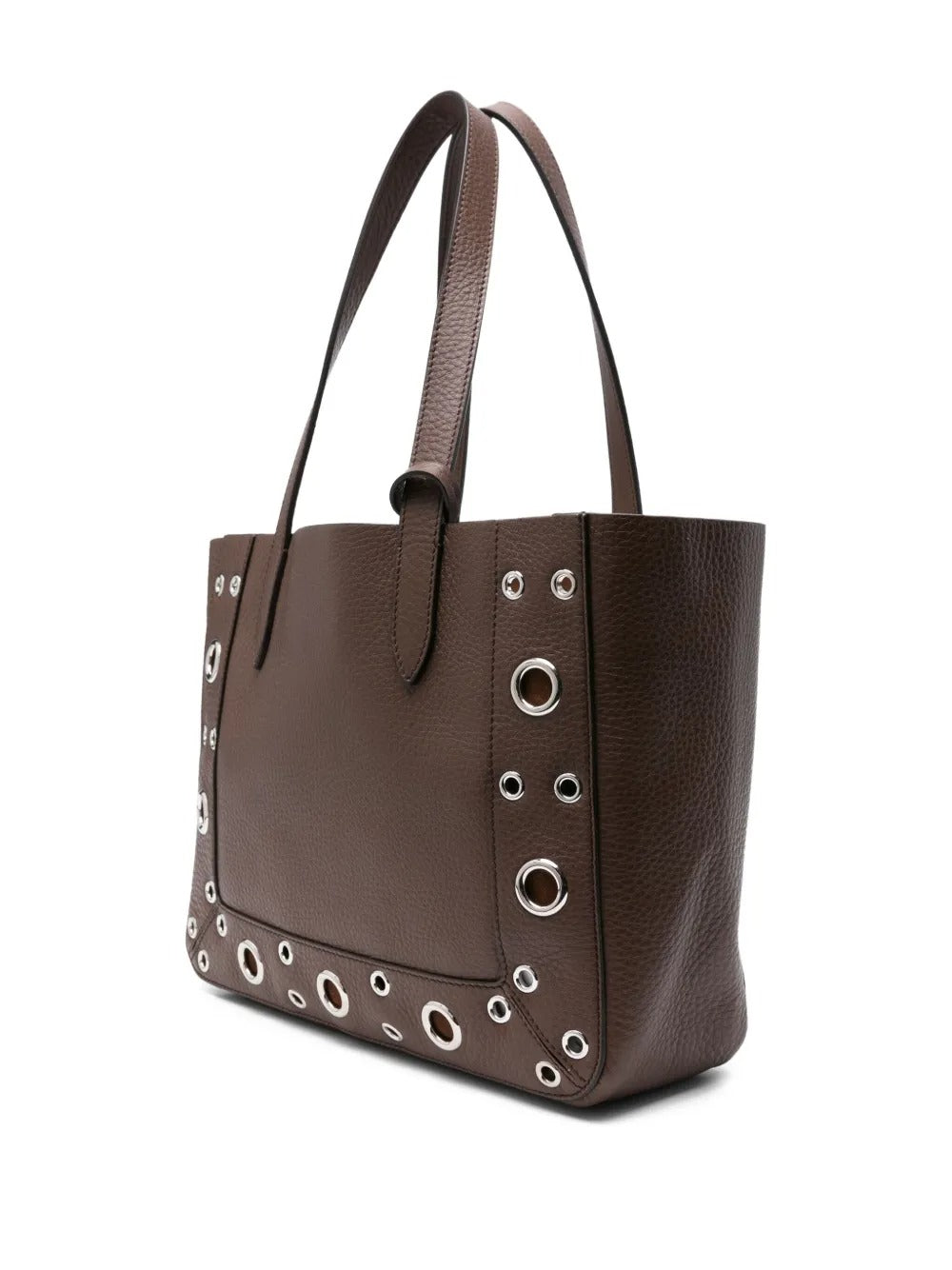 Garavani Metallic-eyelet Leather Tote Bag-VALENTINO-Verso