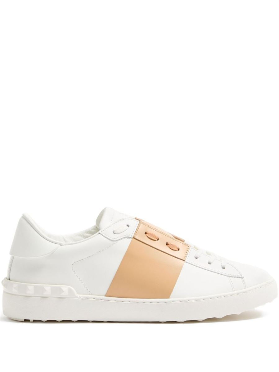 Garavani open leather sneakers-VALENTINO-Verso
