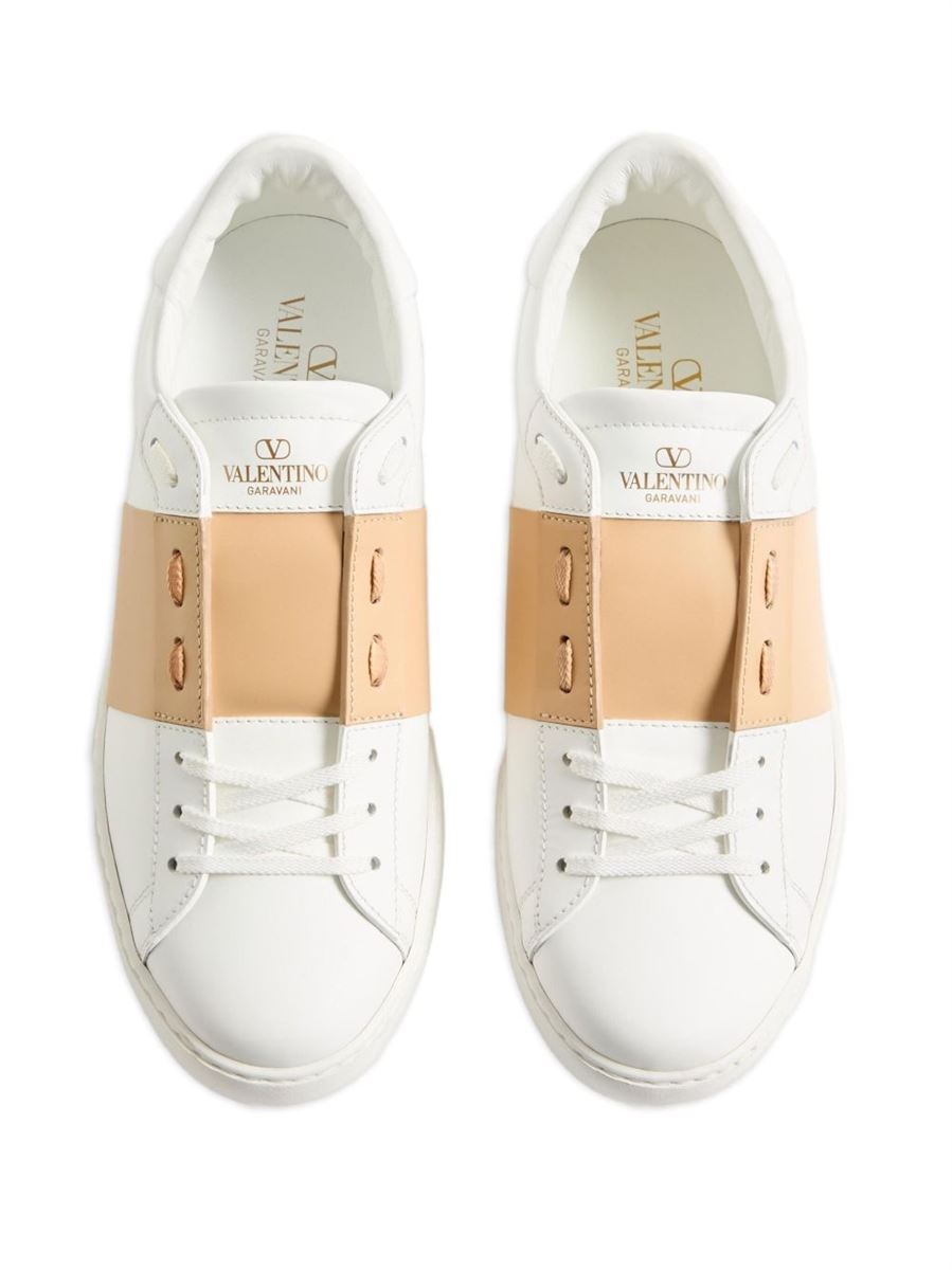 Garavani open leather sneakers-VALENTINO-Verso