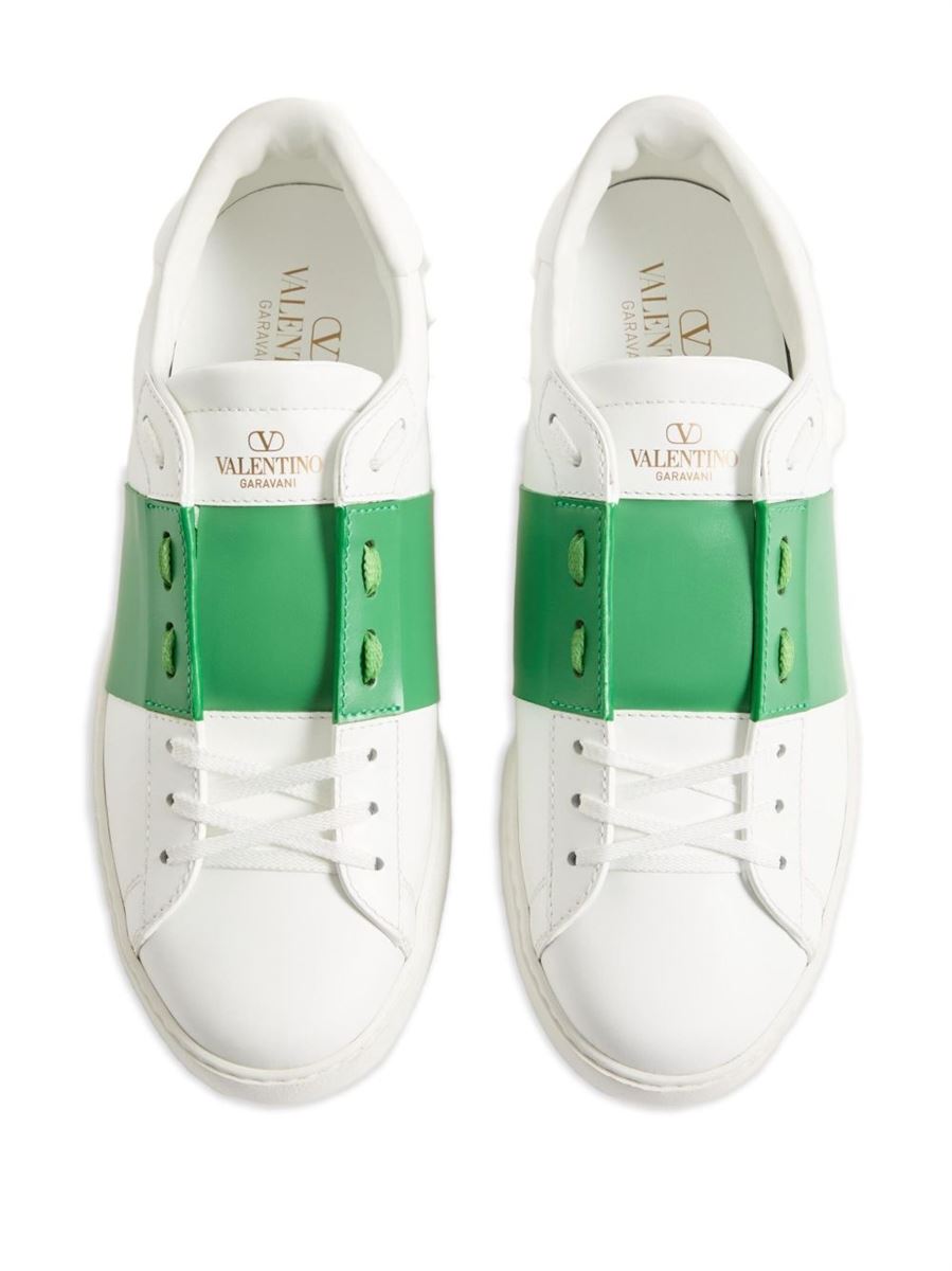 Garavani open leather sneakers-VALENTINO-Verso