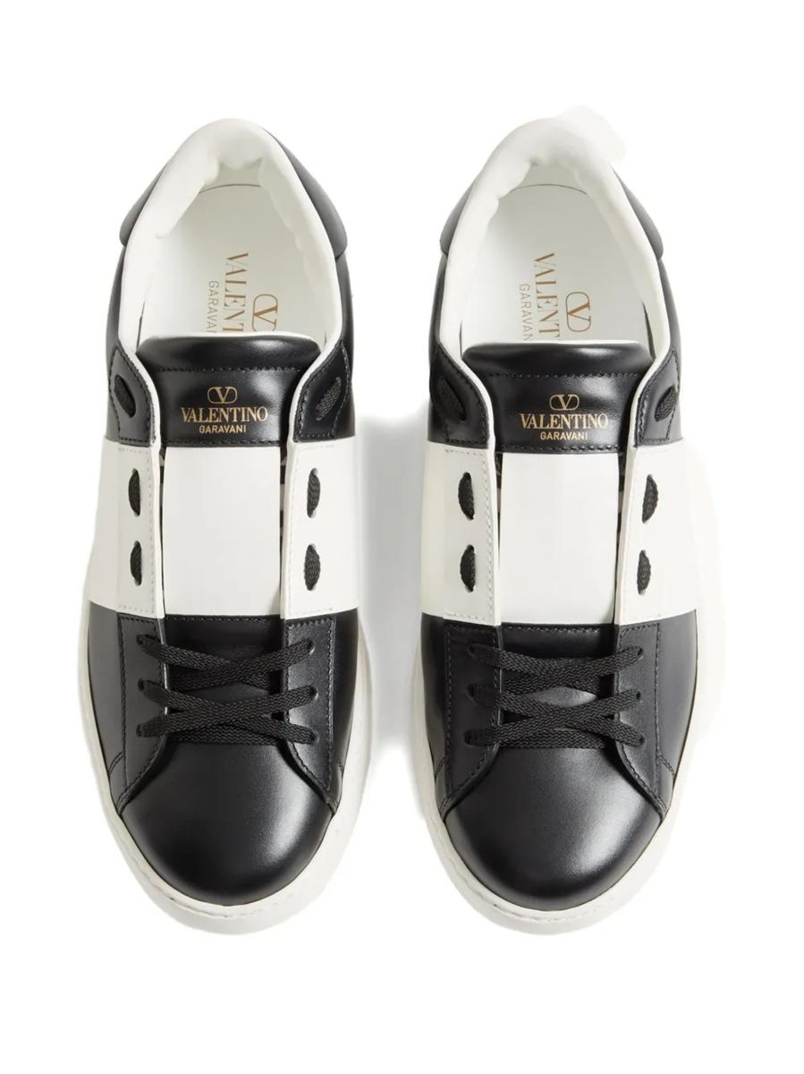 Garavani open leather sneakers-VALENTINO-Verso