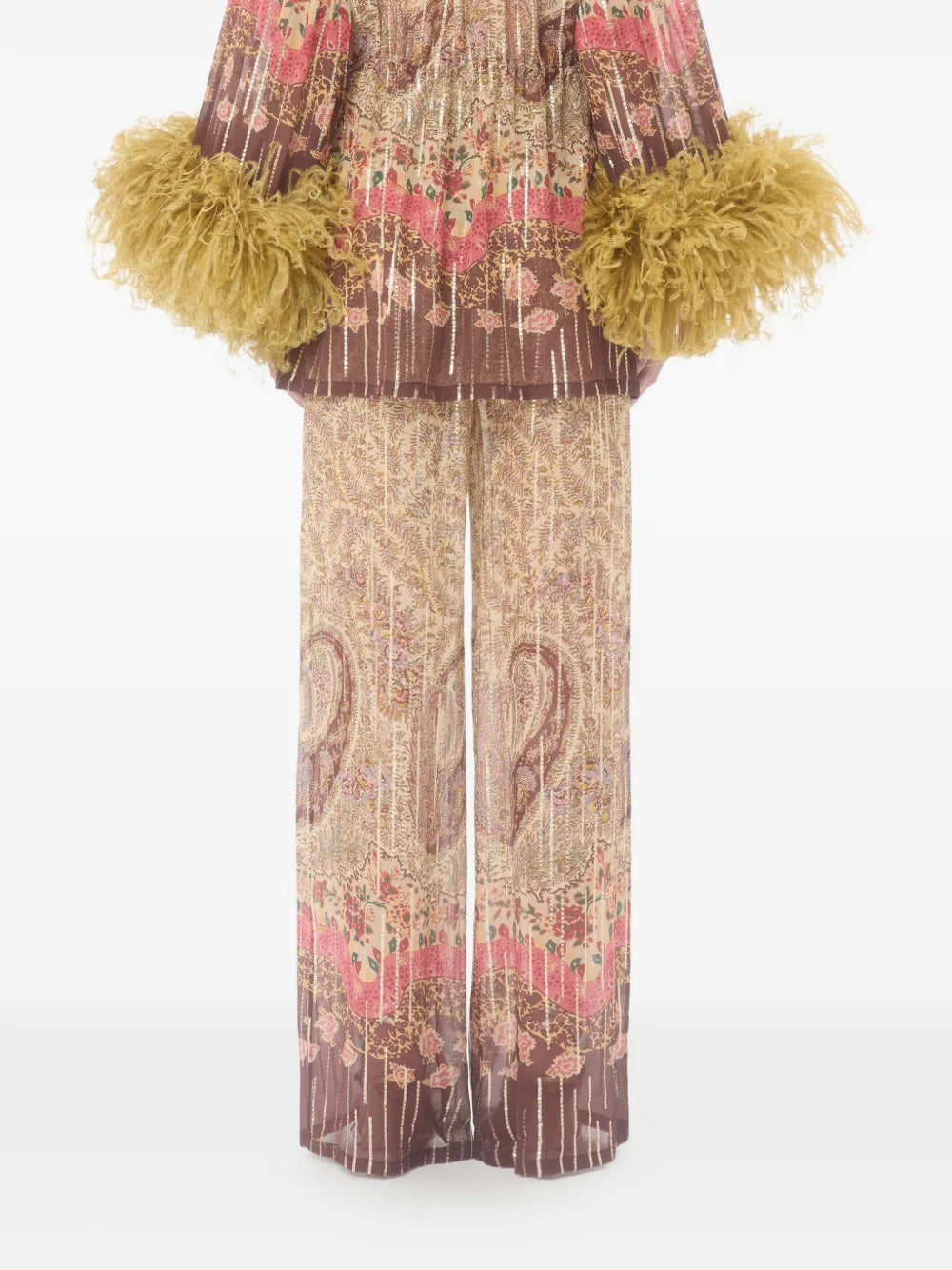 Garavani paisley-motif elastic-waistband trousers-VALENTINO-Verso