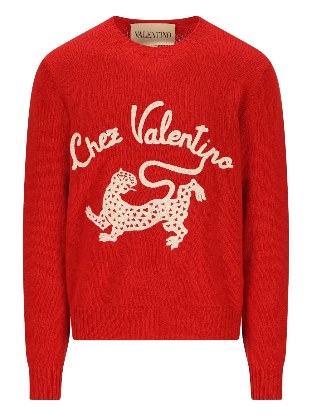 Garavani panther-embroidered wool sweater-VALENTINO-Verso