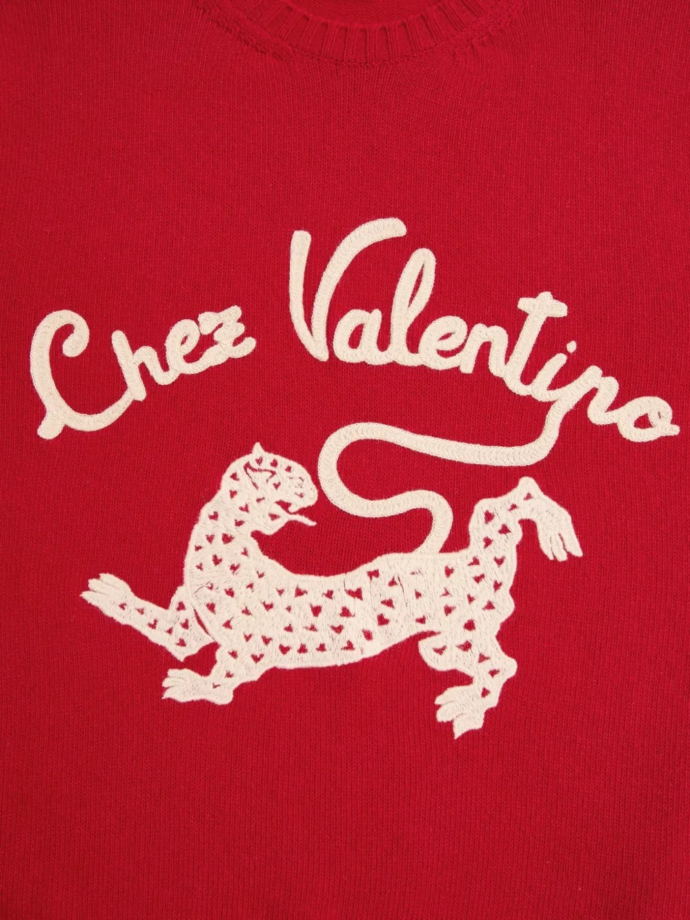 Garavani Panther-embroidered Wool Sweater-VALENTINO-Verso