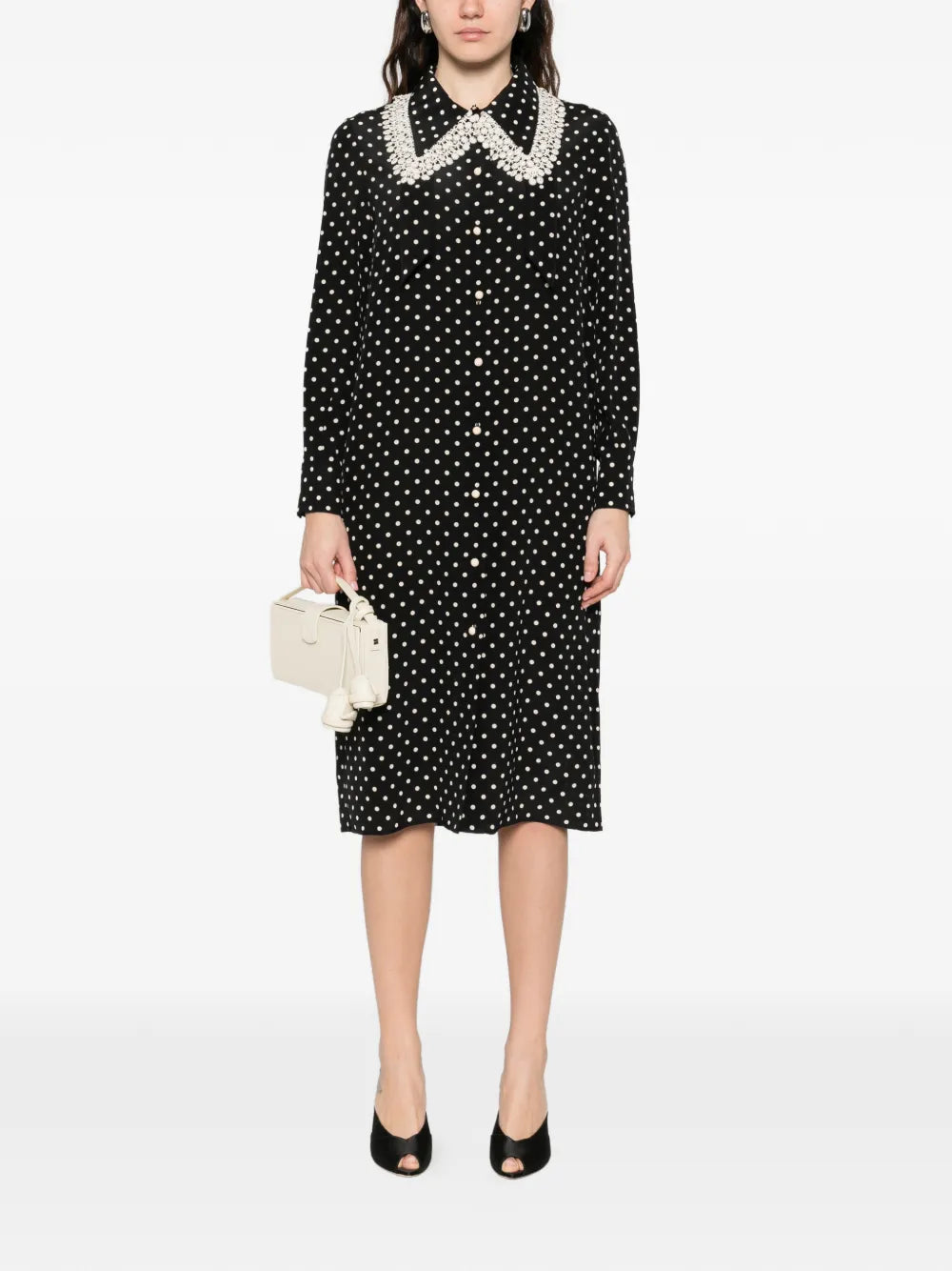 Garavani polka-dot midi shirt dress