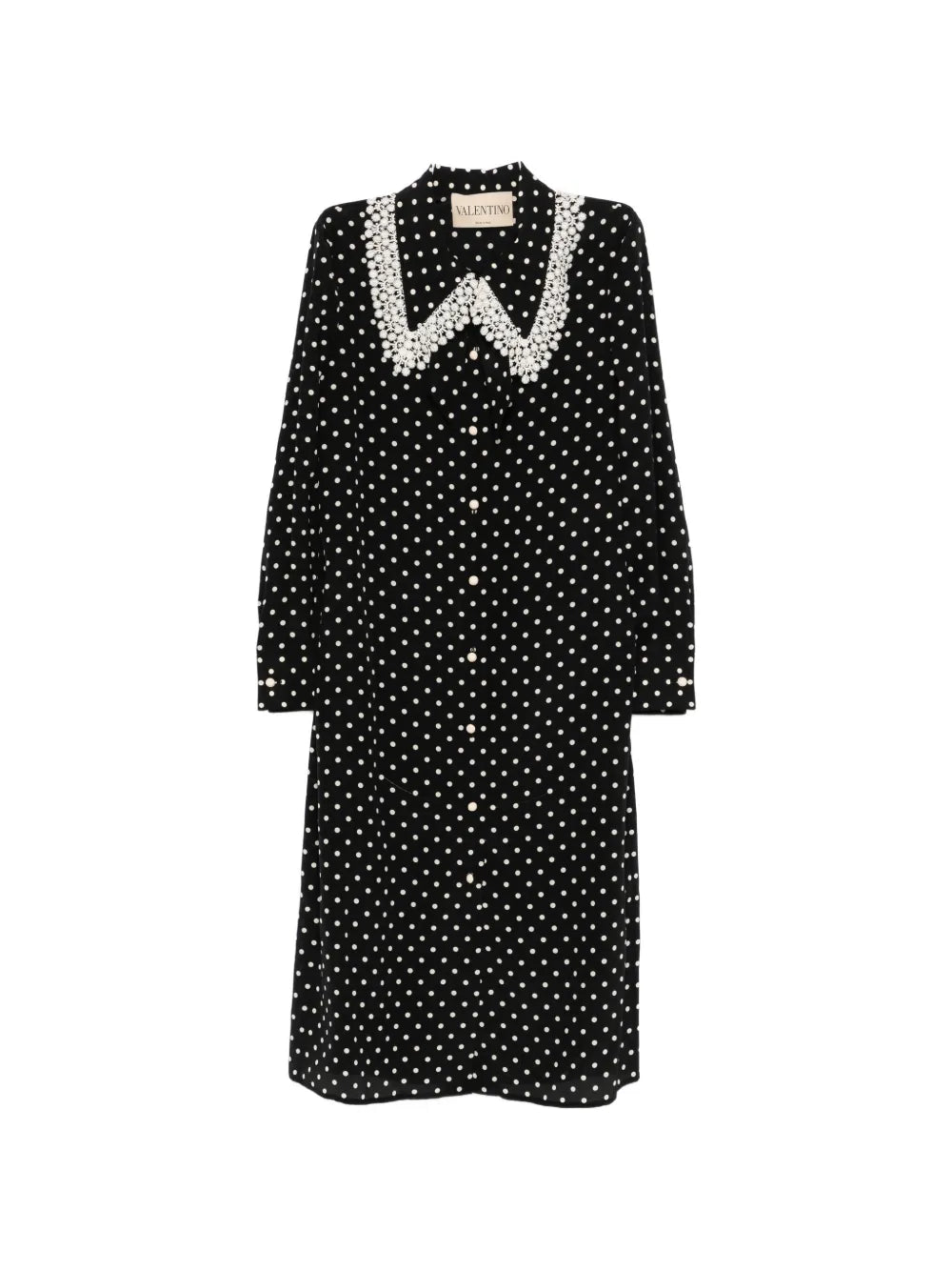 Garavani polka-dot midi shirt dress-VALENTINO-Verso