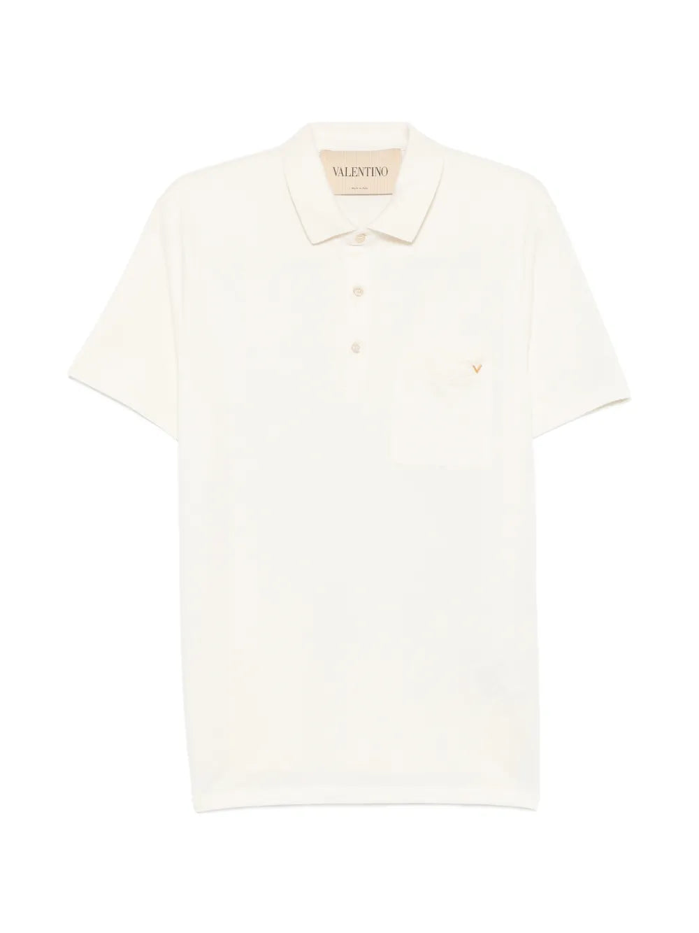 Garavani polo shirt in cotton piqué with vgold-VALENTINO-311010-S-Verso