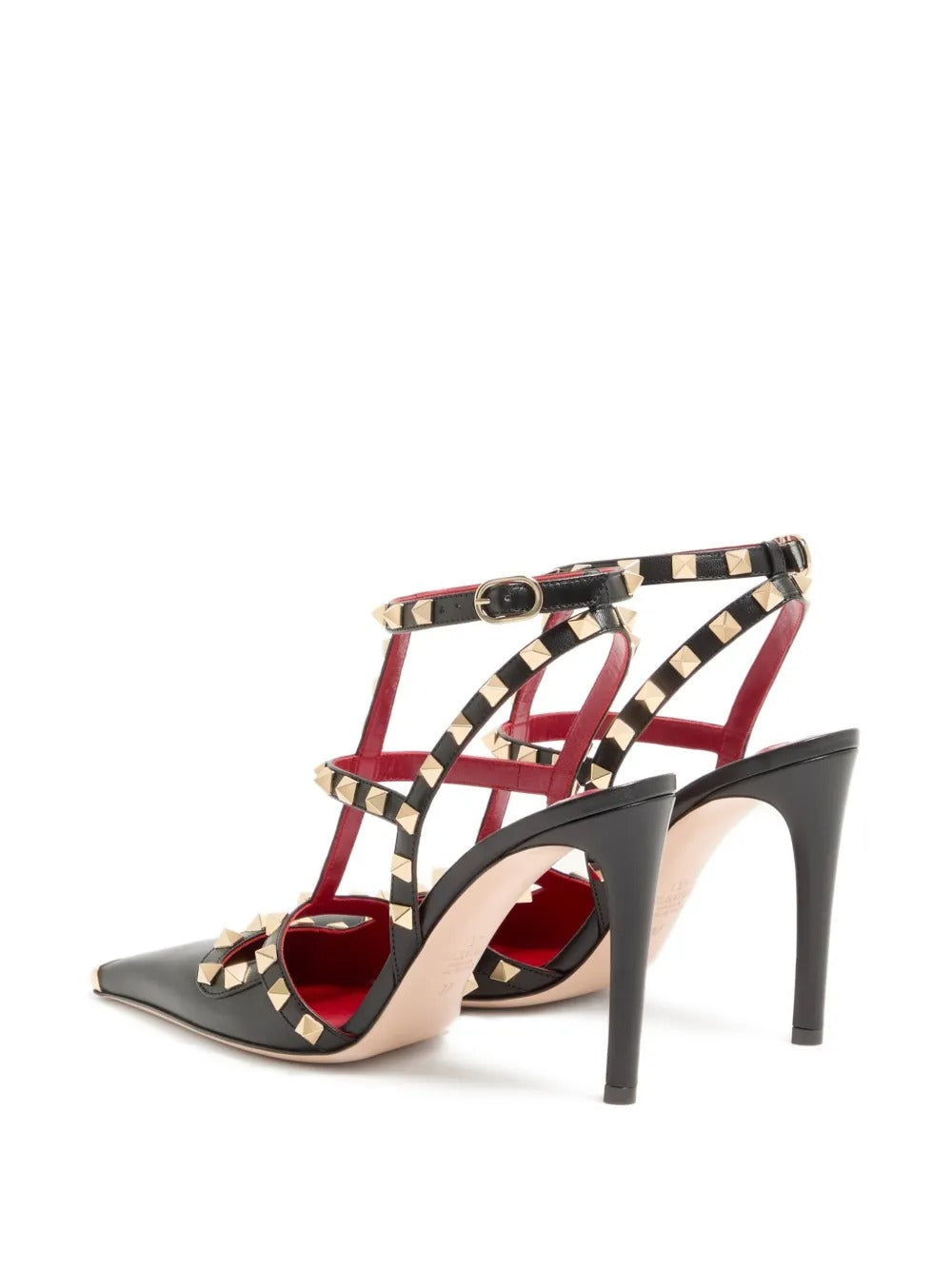 Garavani rockstud kidskin pumps 100mm-VALENTINO-Verso
