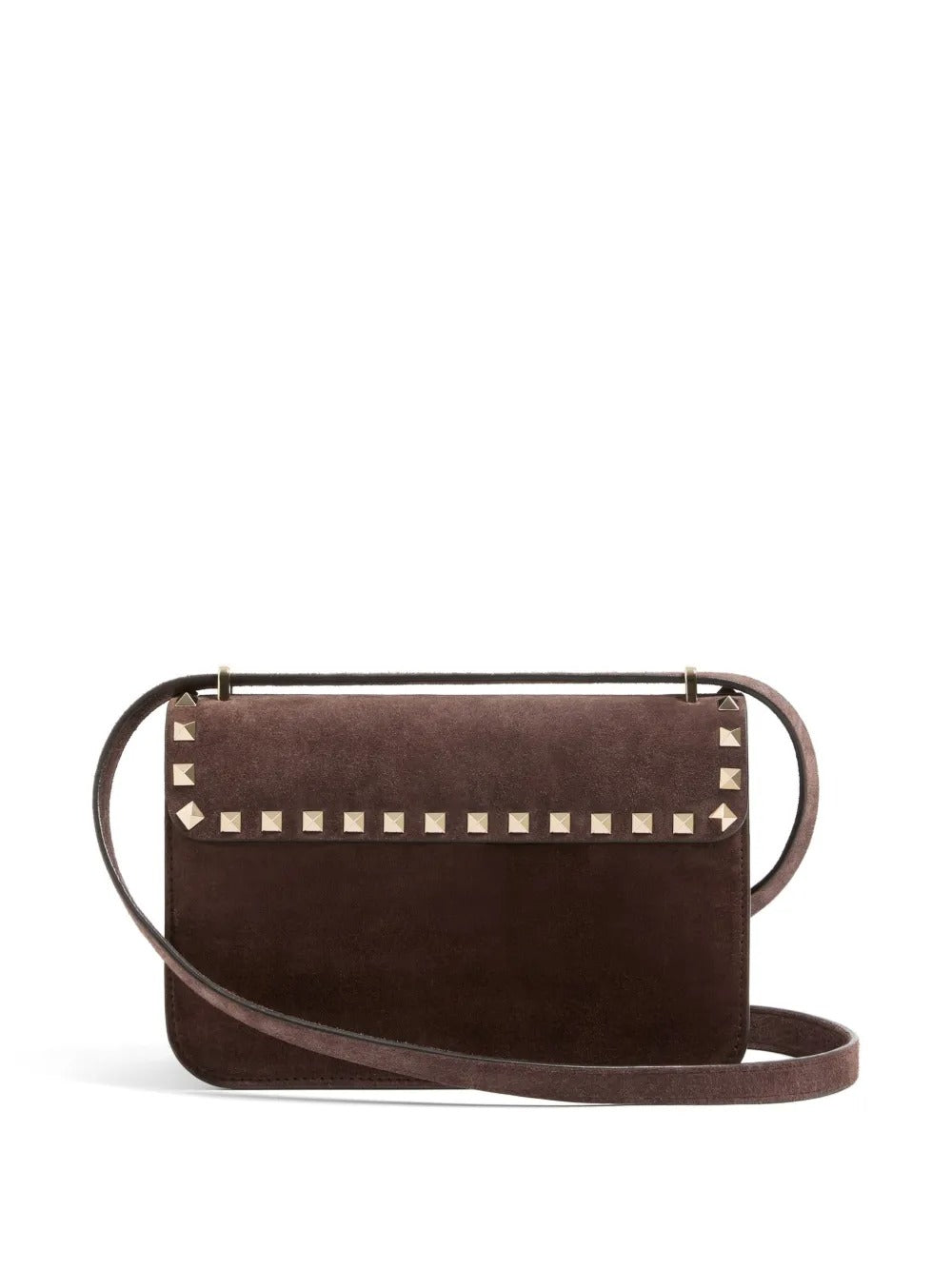 Garavani rockstud small shoulder bag in suede-VALENTINO-Verso