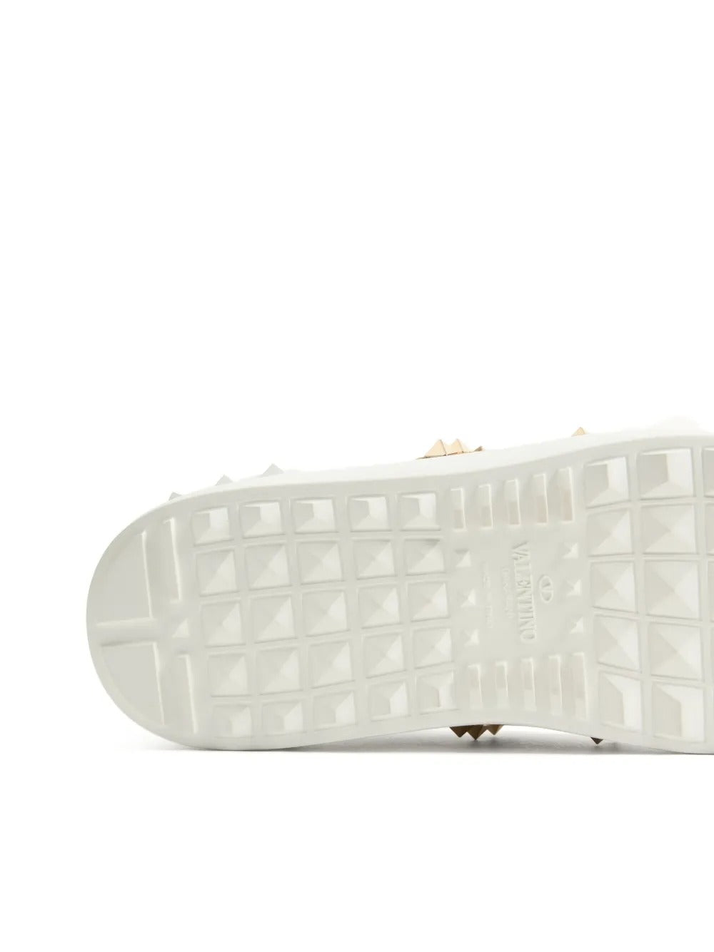 Garavani rockstud untitled sneakers in calfskin with split leather band-VALENTINO-Verso