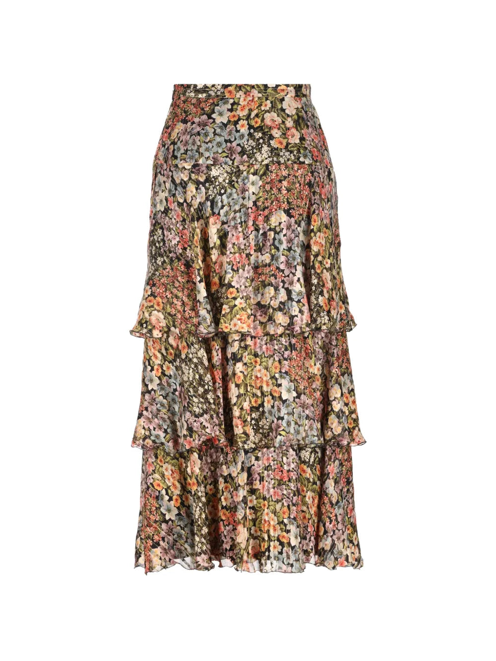 Garavani ruffled floral-print skirt-VALENTINO-Verso