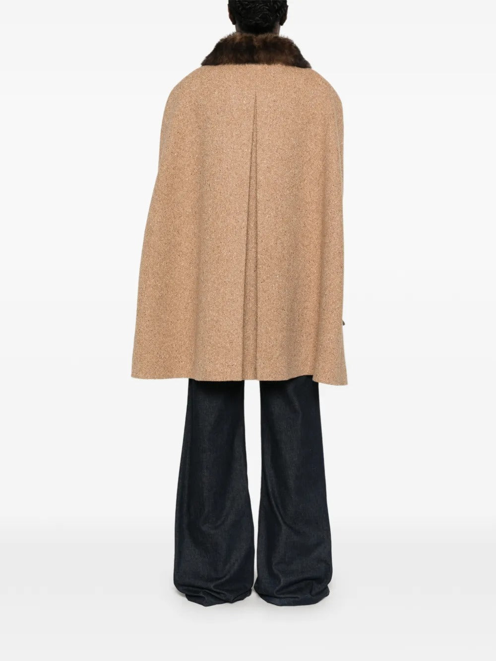 Garavani Sleeveless Tweed Cape-VALENTINO-Verso