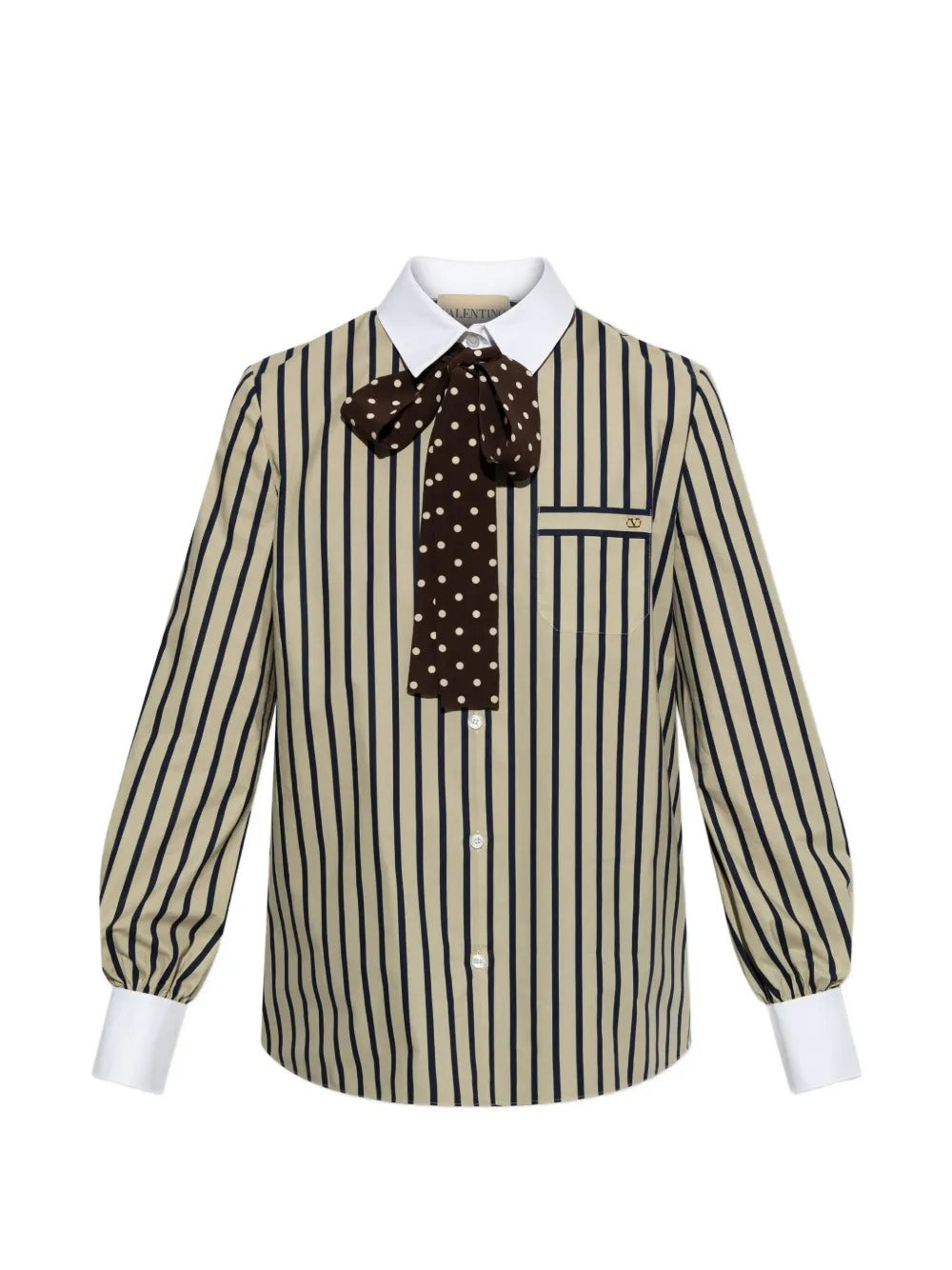 Garavani striped bow-detail shirt-VALENTINO-Verso