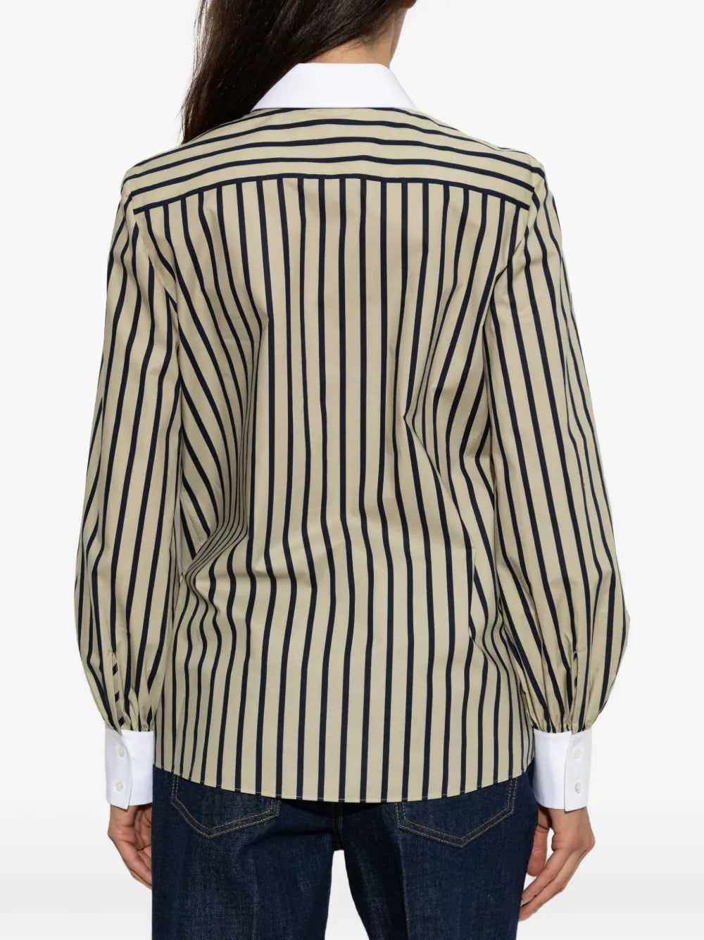 Garavani striped bow-detail shirt-VALENTINO-Verso