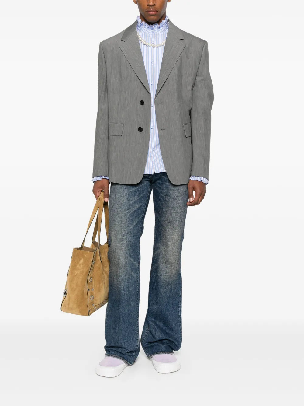 Garavani striped shirt-VALENTINO-Verso