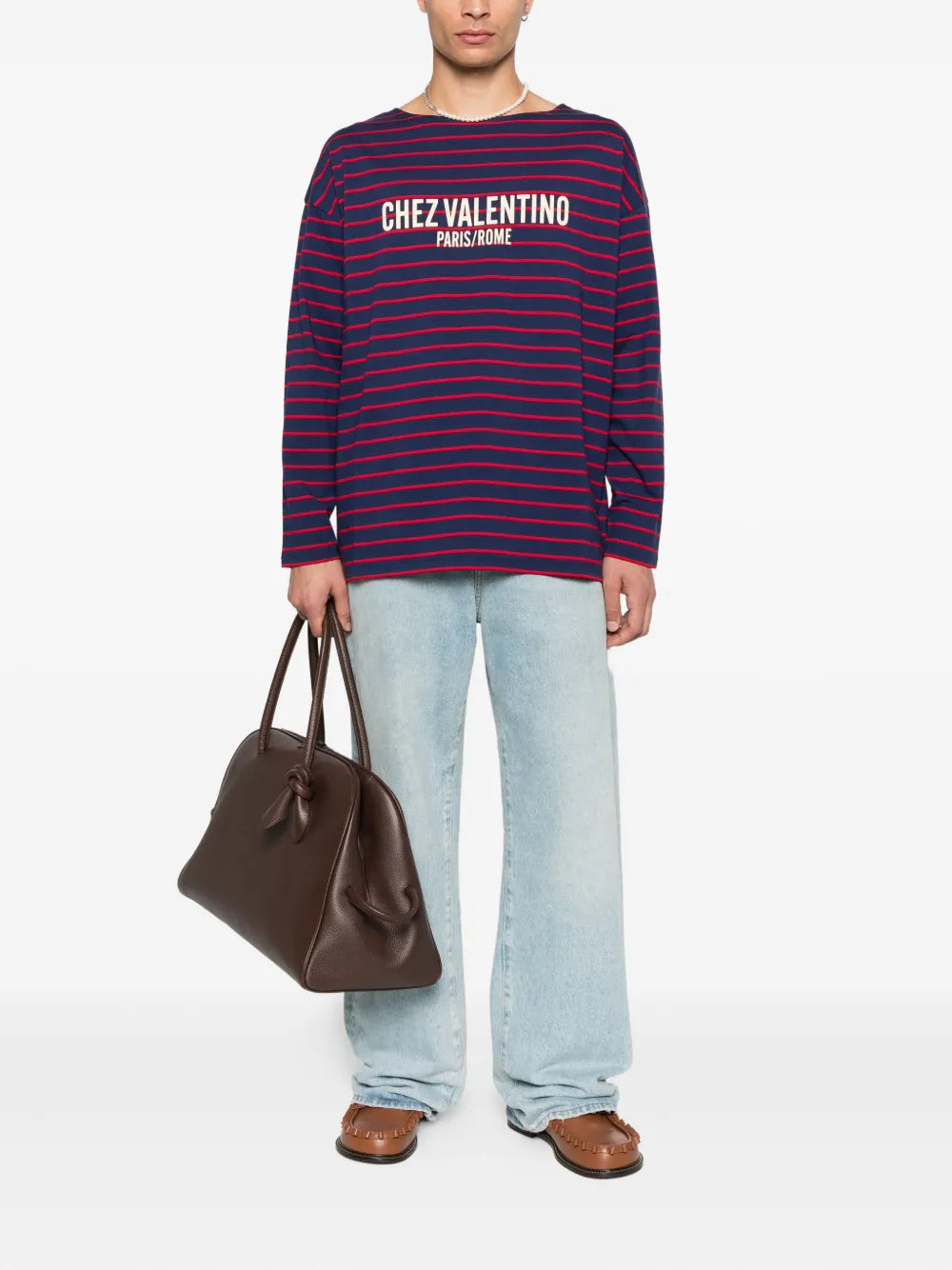 Garavani striped t-shirt-VALENTINO-Verso
