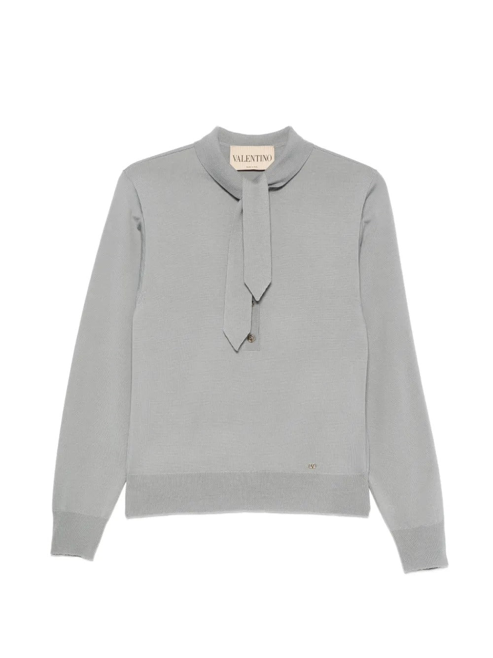 Garavani tie-neck button-up polo shirt-VALENTINO-Verso