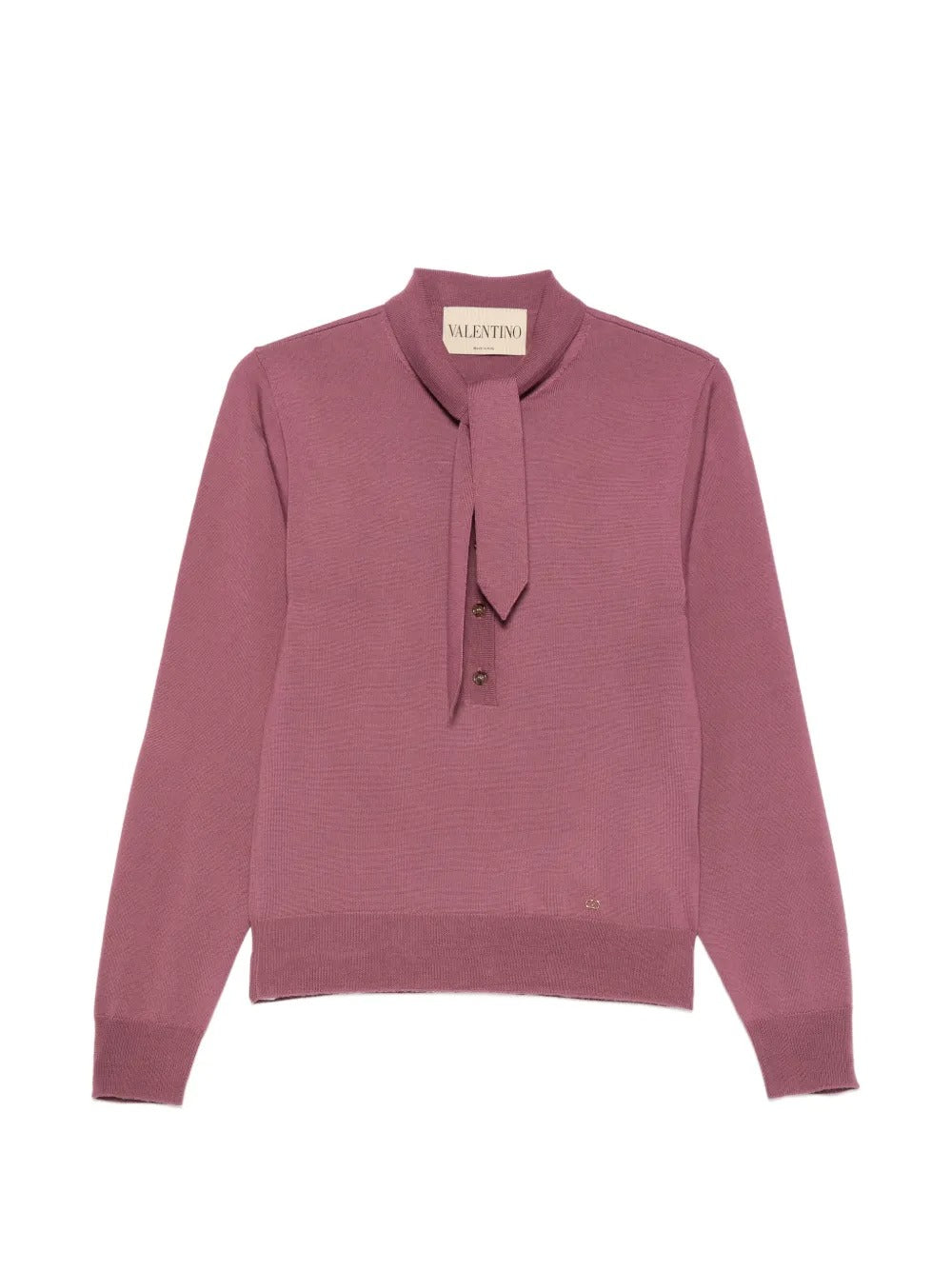Garavani tie-neck button-up polo shirt-VALENTINO-Verso
