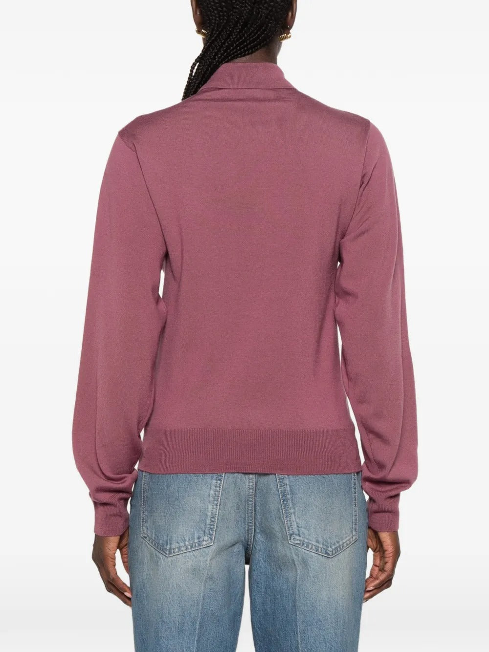 Garavani tie-neck button-up polo shirt-VALENTINO-Verso
