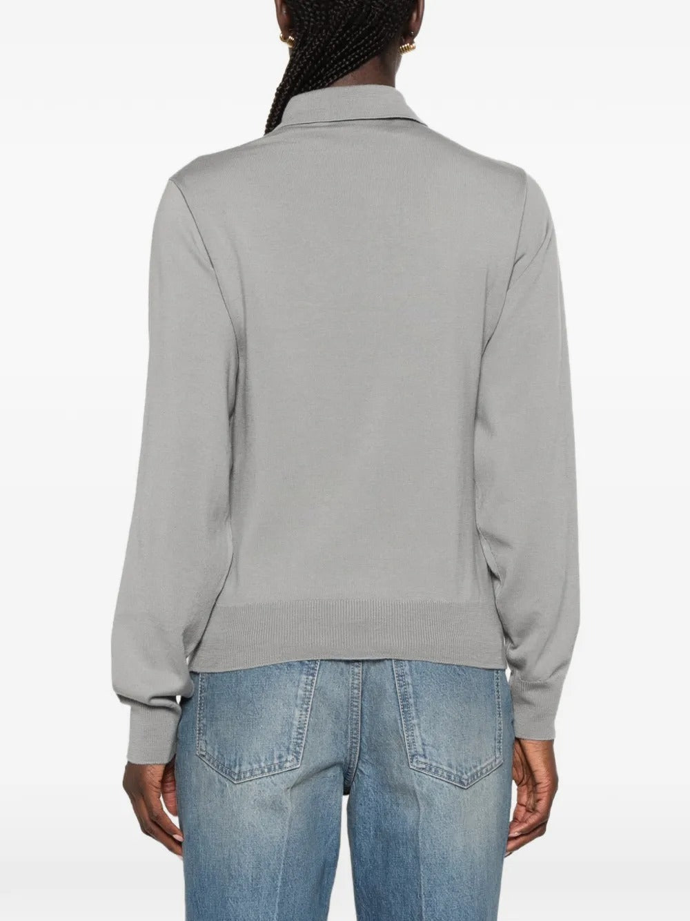 Garavani tie-neck button-up polo shirt-VALENTINO-Verso
