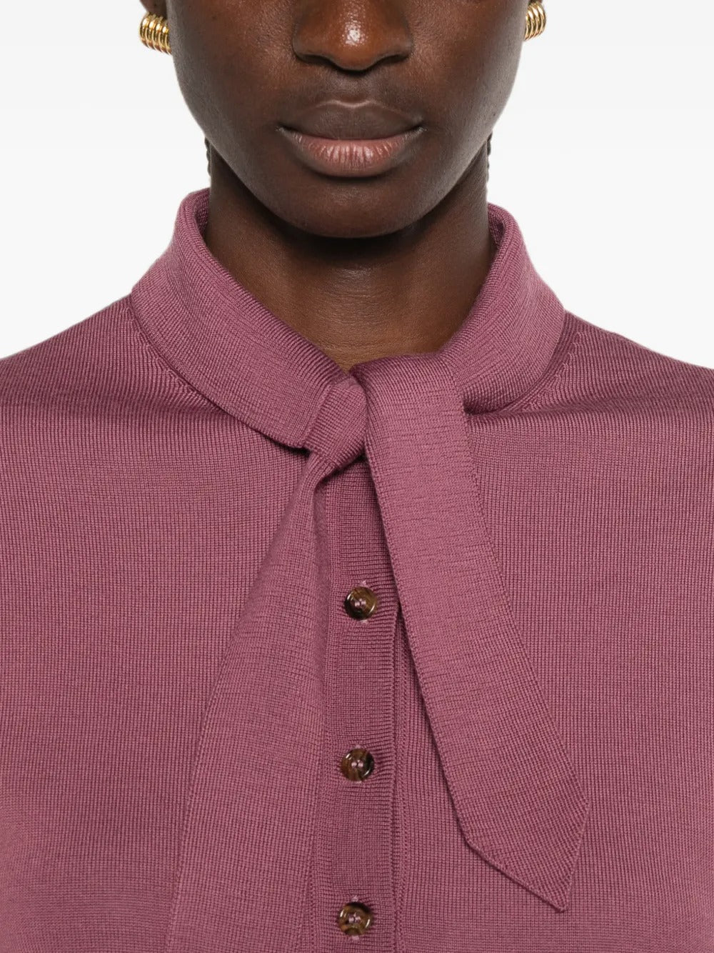Garavani tie-neck button-up polo shirt-VALENTINO-Verso