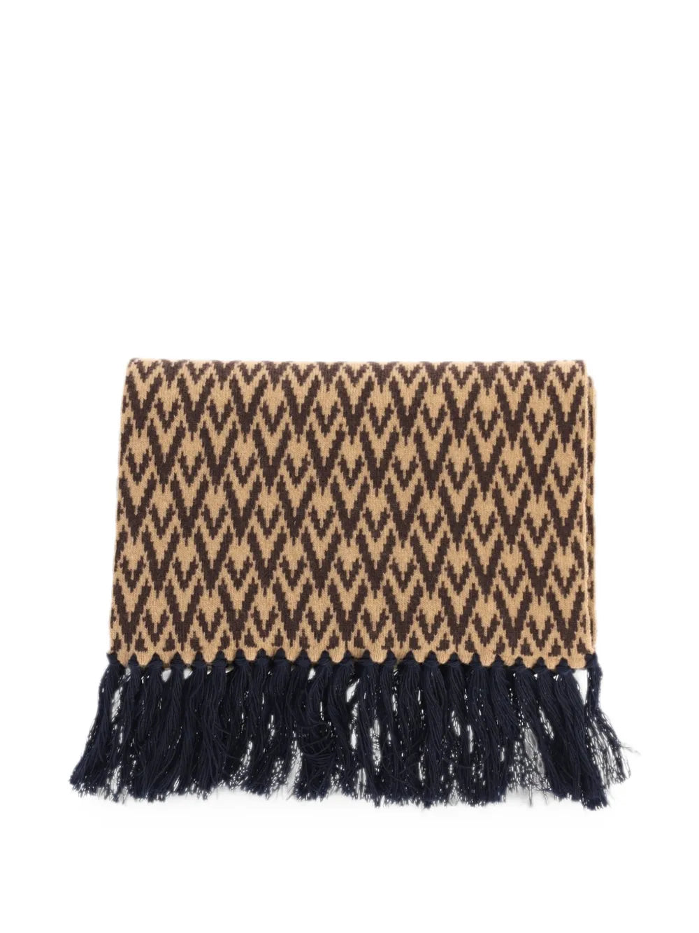 Garavani toute la v knitted wool scarf-VALENTINO-Verso