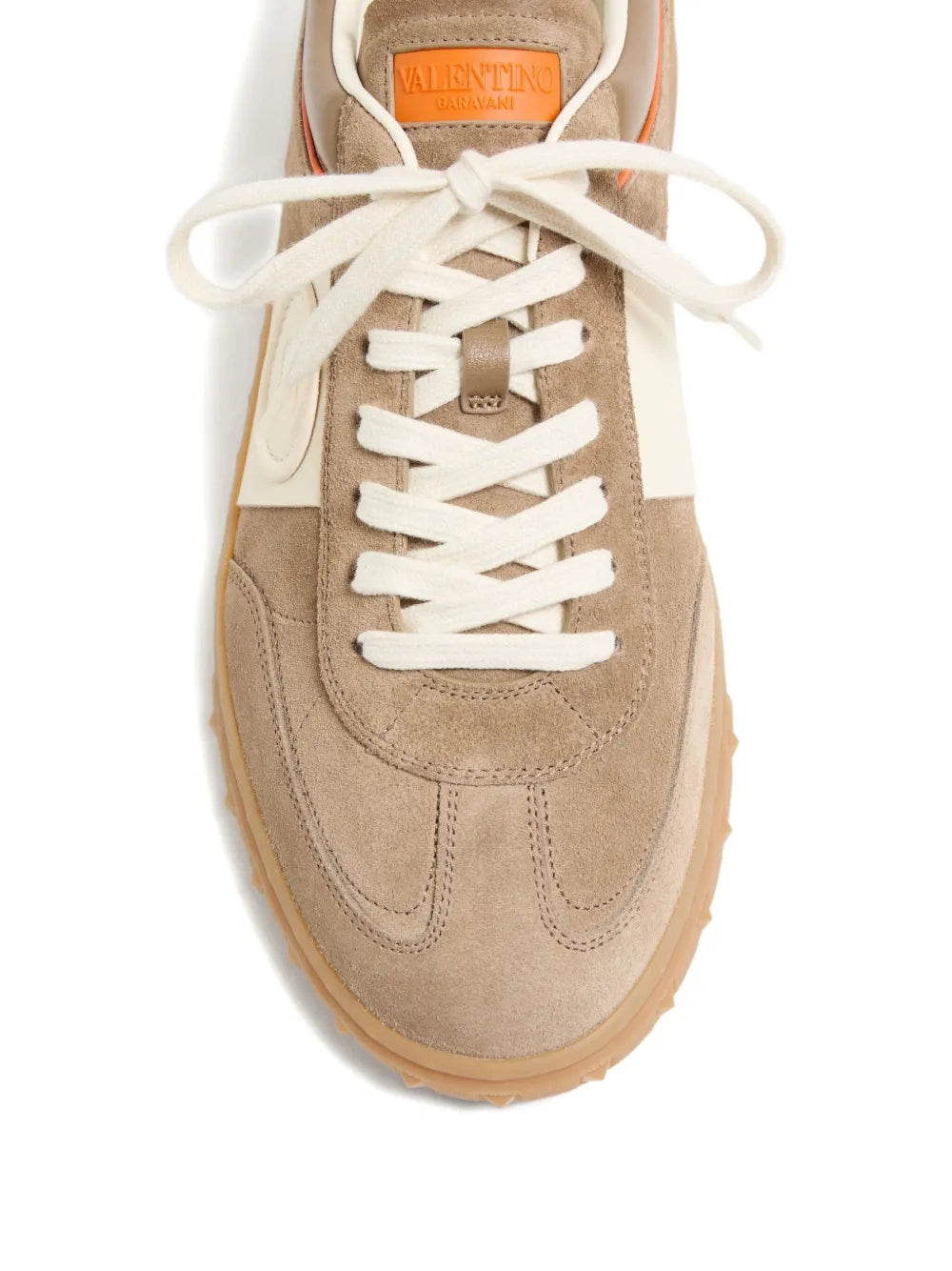 Garavani upvillage low top trainer in split leather and calfskin nappa leather-VALENTINO-Verso