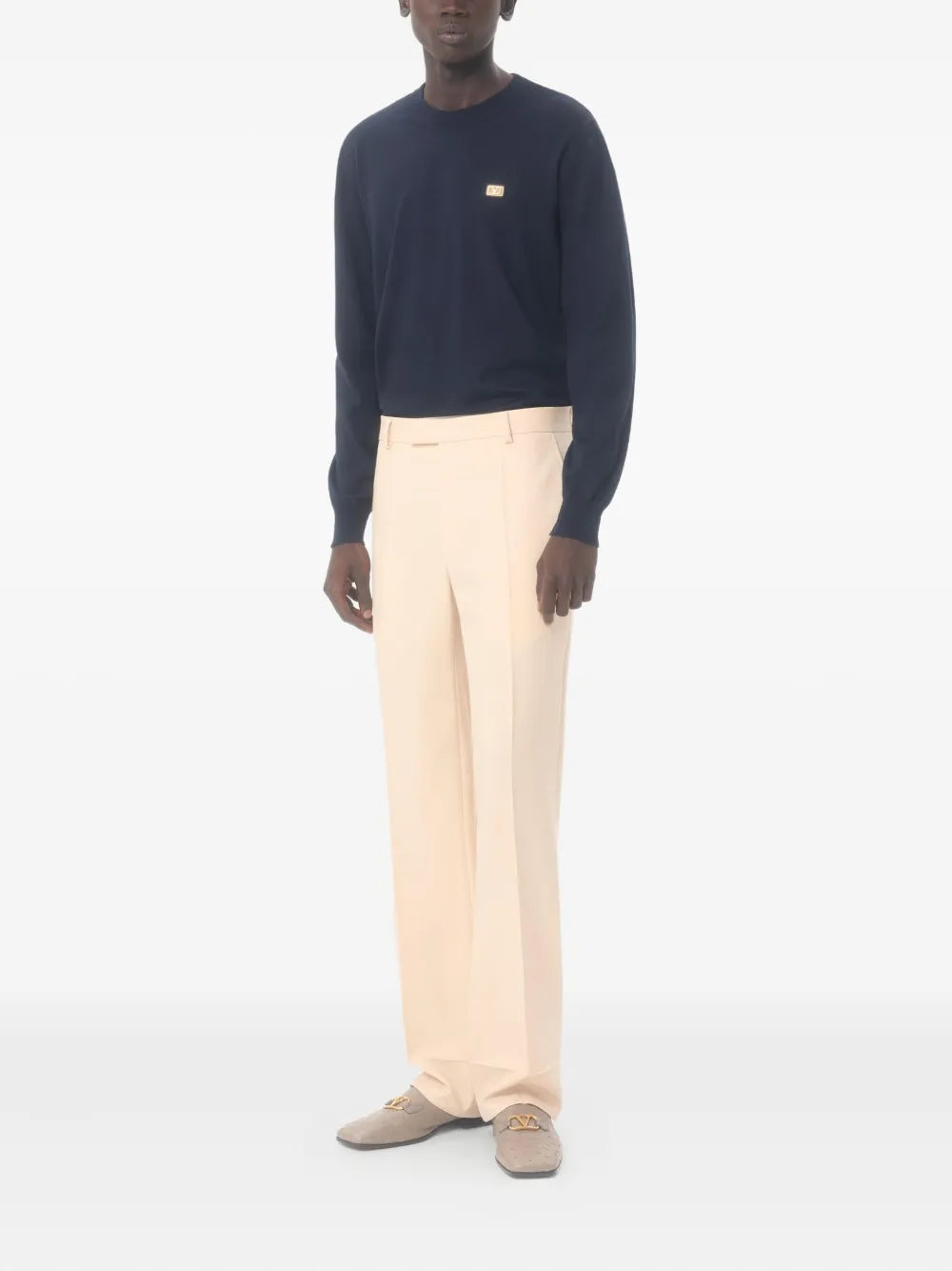 Garavani vlogo-patch wool sweater-VALENTINO-Verso