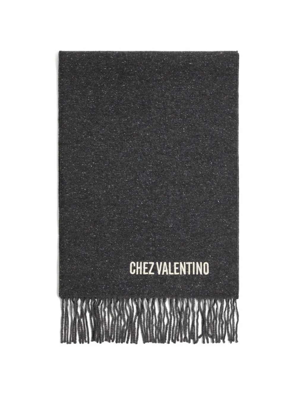 Garavani vlogo signature fringed scarf-VALENTINO-Verso