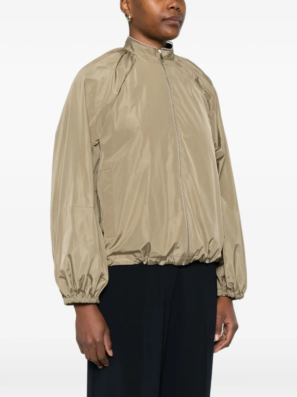 Gathered full-zip jacket-FABIANA FILIPPI-Verso