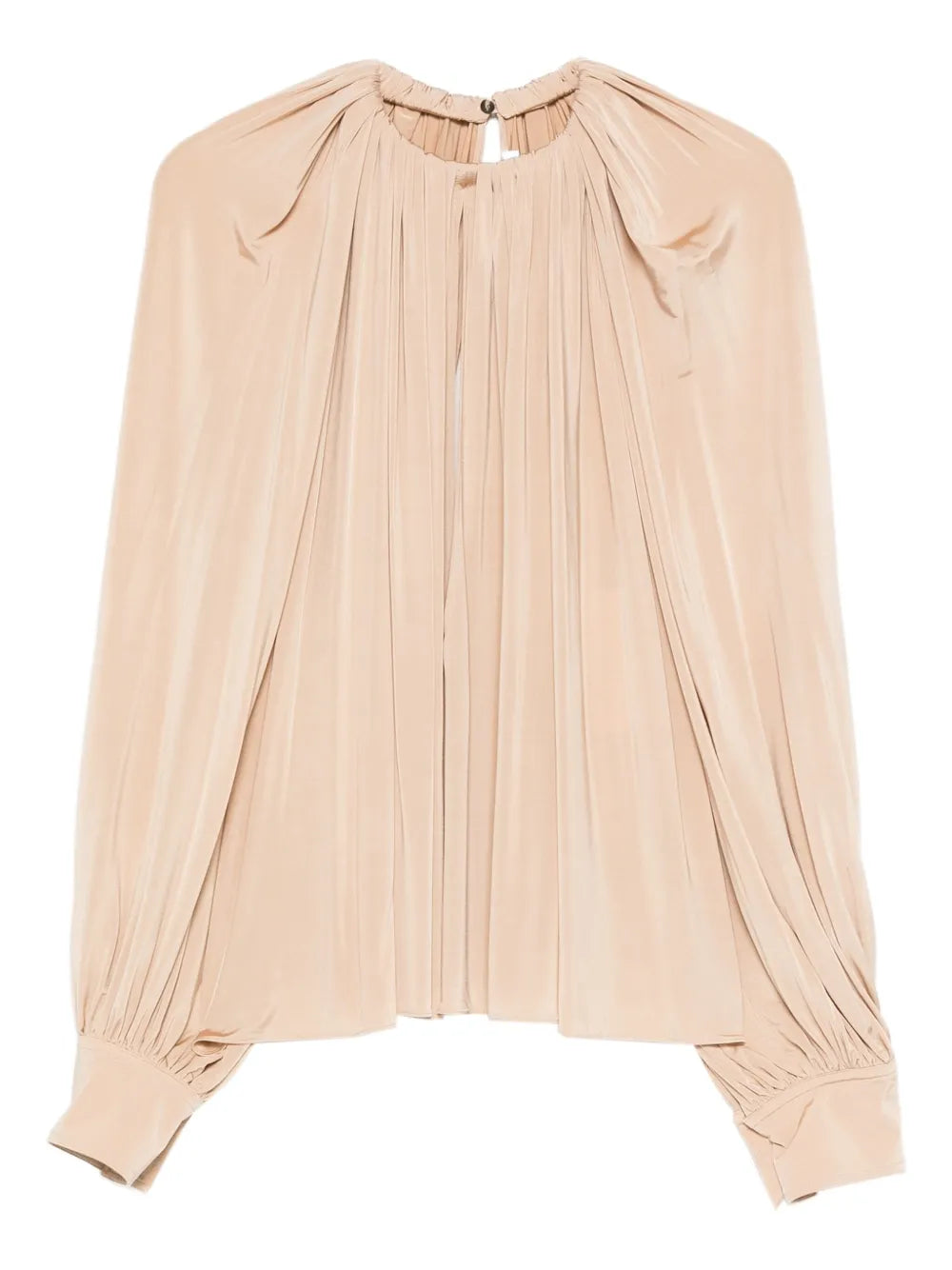 Gathered long-sleeve blouse-FERRAGAMO-Verso