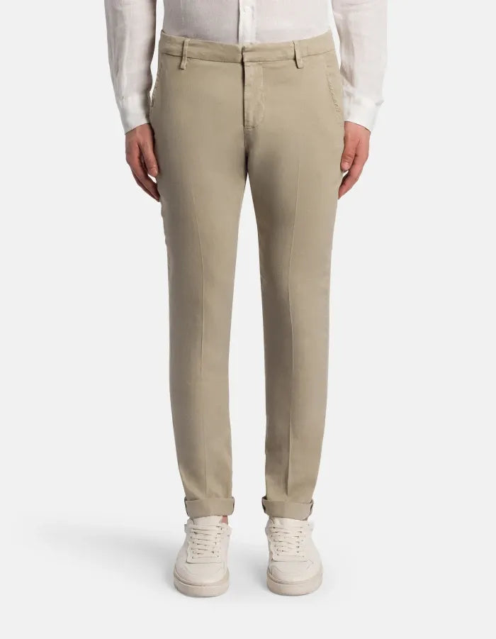 Gaubert slim-fit trousers in linen and lyocell-DONDUP-Verso