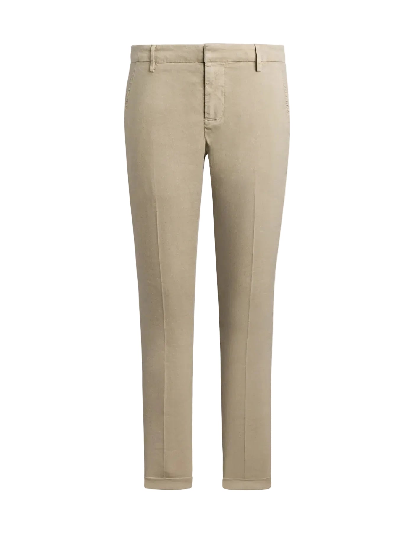 Gaubert slim-fit trousers in linen and lyocell-DONDUP-307001-28-Verso
