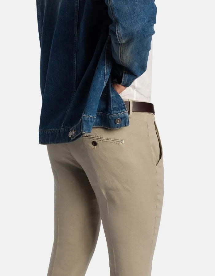 Gaubert slim-fit trousers in linen and lyocell-DONDUP-Verso