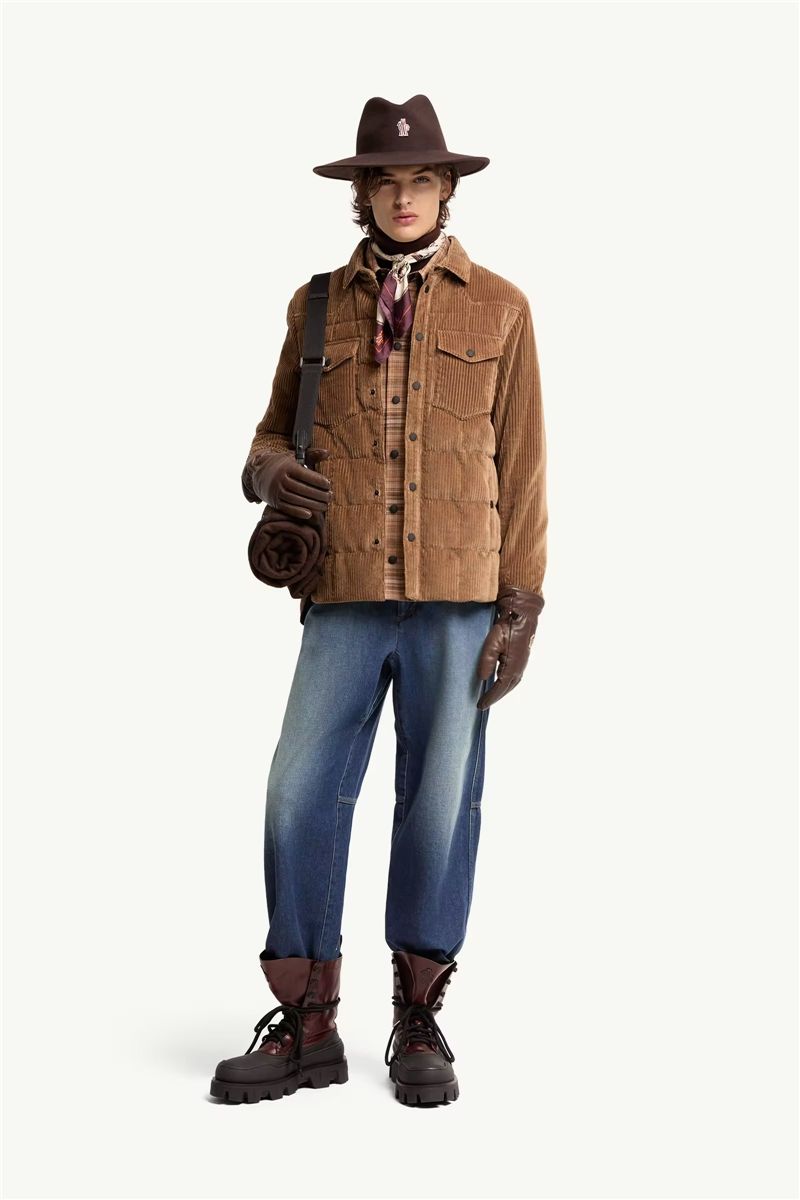 Gelt corduroy down shirt jacket-MONCLER-Verso