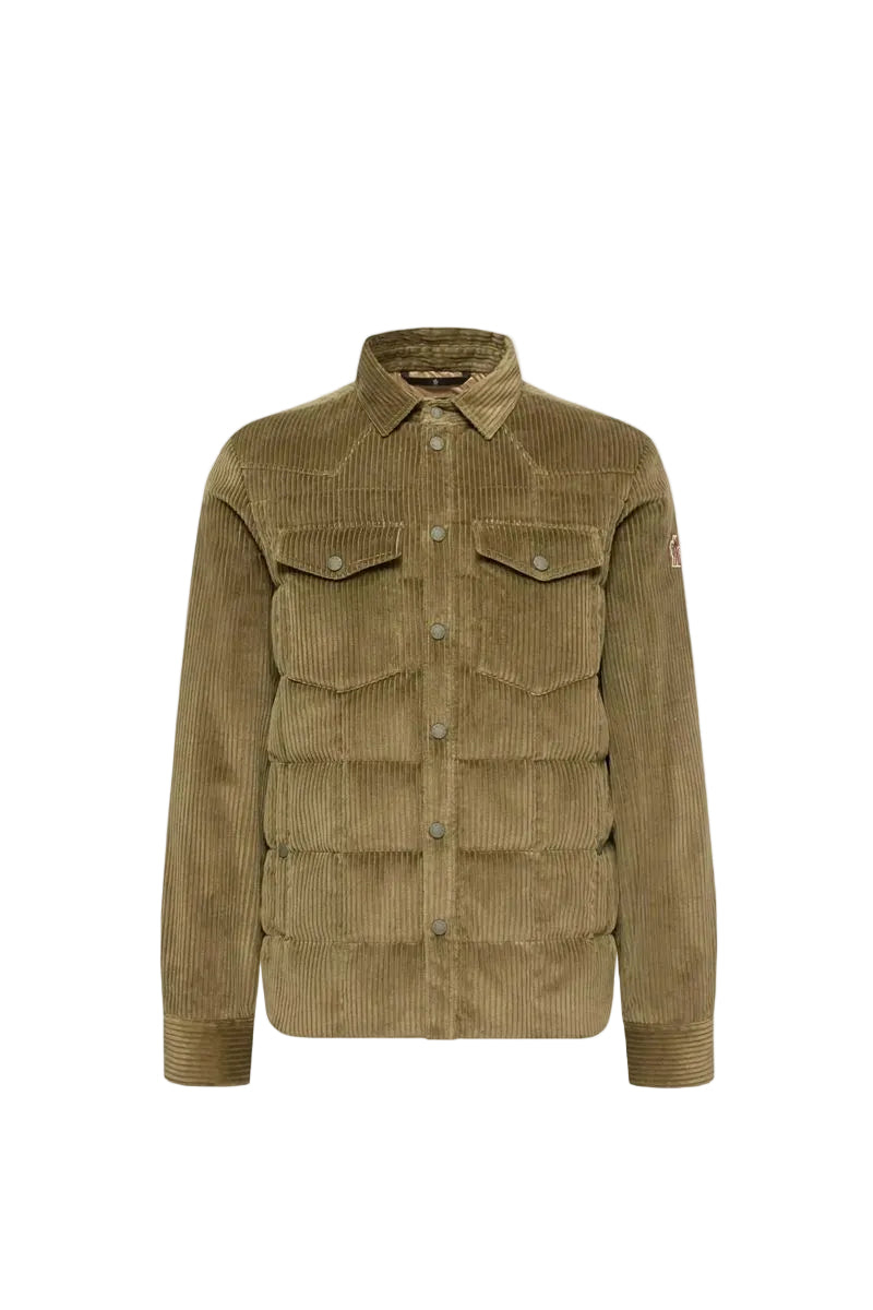 Gelt corduroy down shirt jacket-MONCLER-Verso