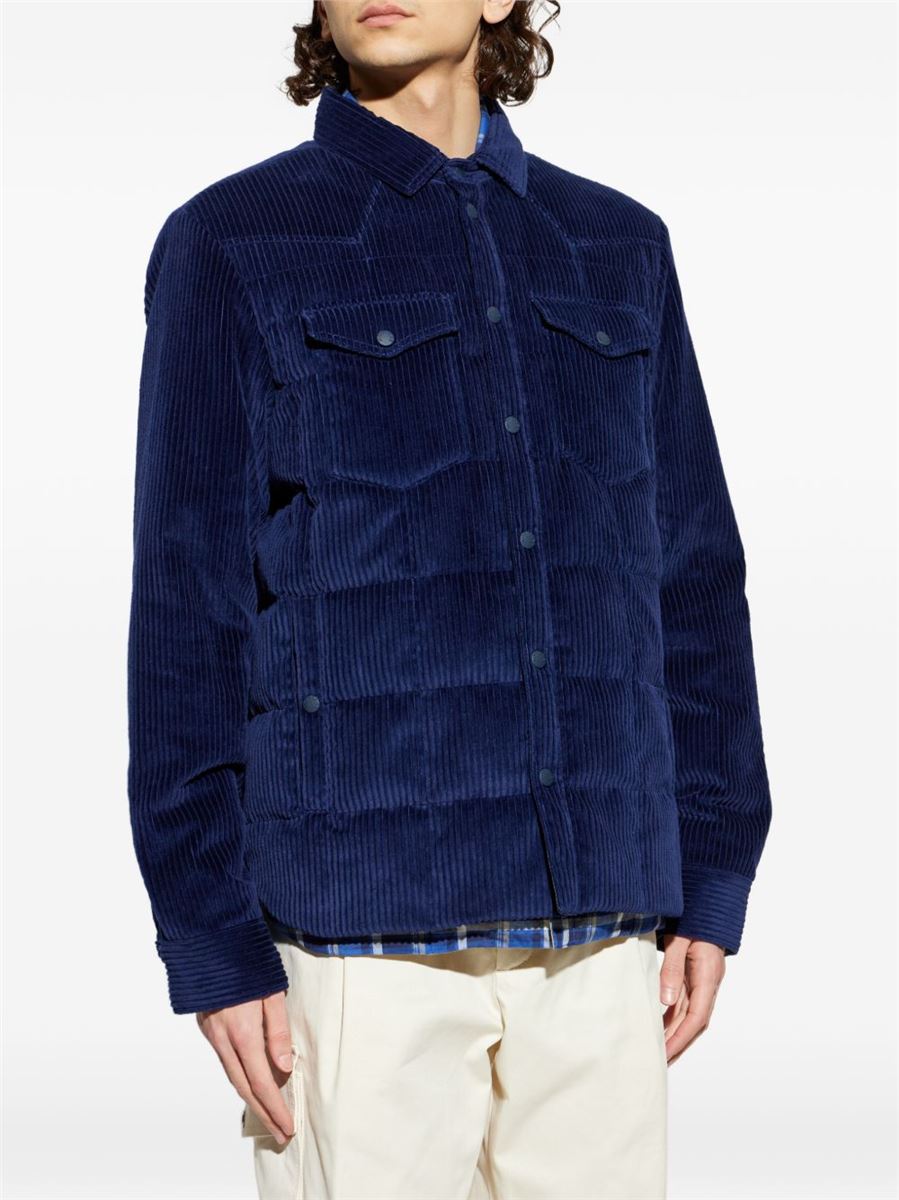 Gelt corduroy down shirt jacket-MONCLER-Verso