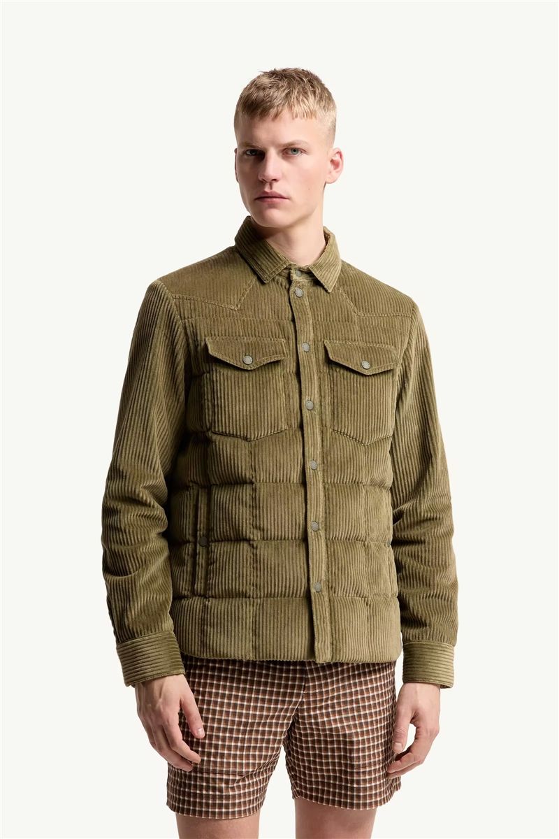 Gelt corduroy down shirt jacket-MONCLER-Verso