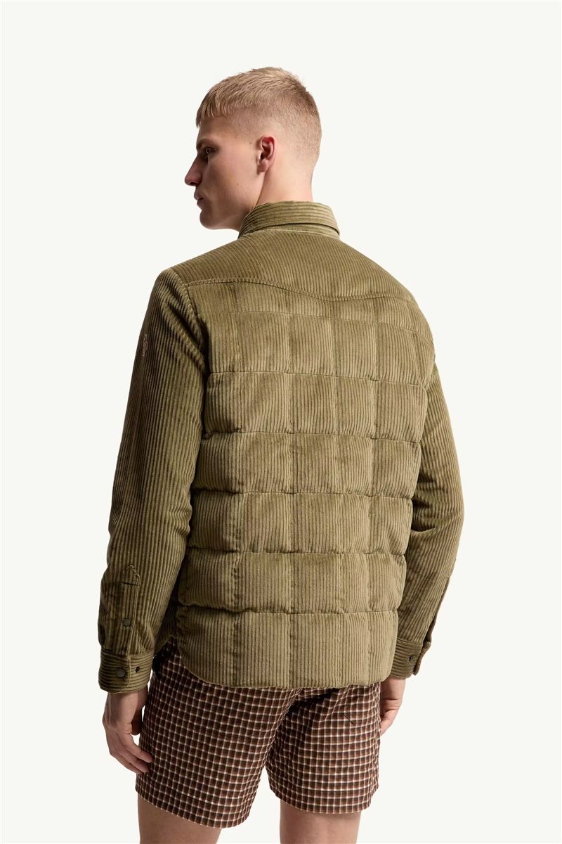 Gelt corduroy down shirt jacket-MONCLER-Verso