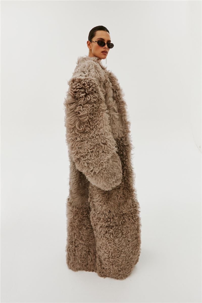 Shearling leather coat-THE MANNEI-Verso