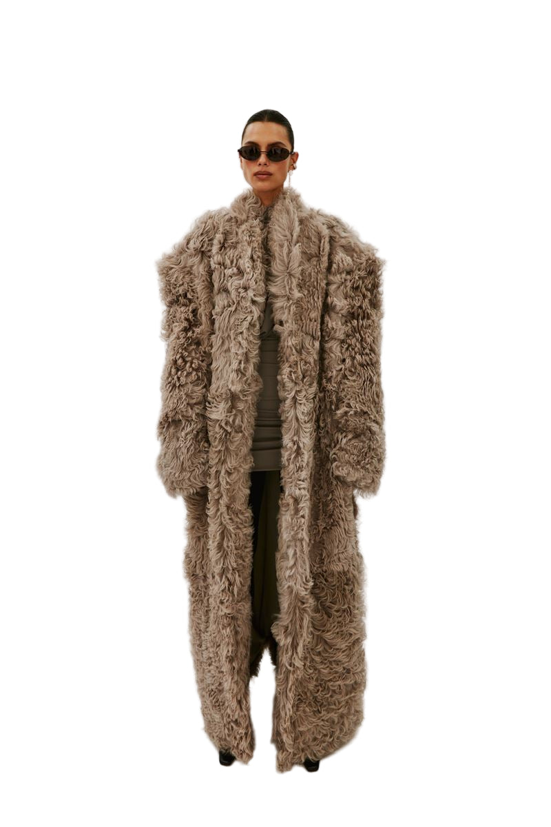 Shearling leather coat-THE MANNEI-Verso