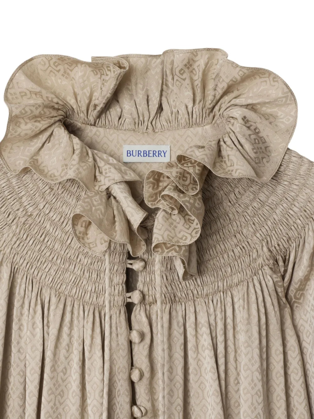 Geometric-pattern Ruffled-collar Blouse-BURBERRY-Verso