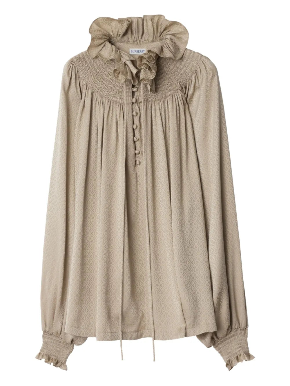 Geometric-pattern Ruffled-collar Blouse-BURBERRY-Verso