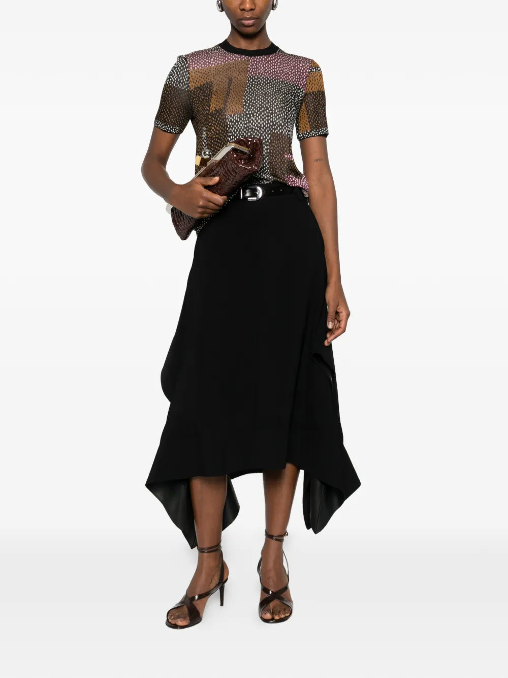 Geometric-pattern t-shirt-FENDI-Verso