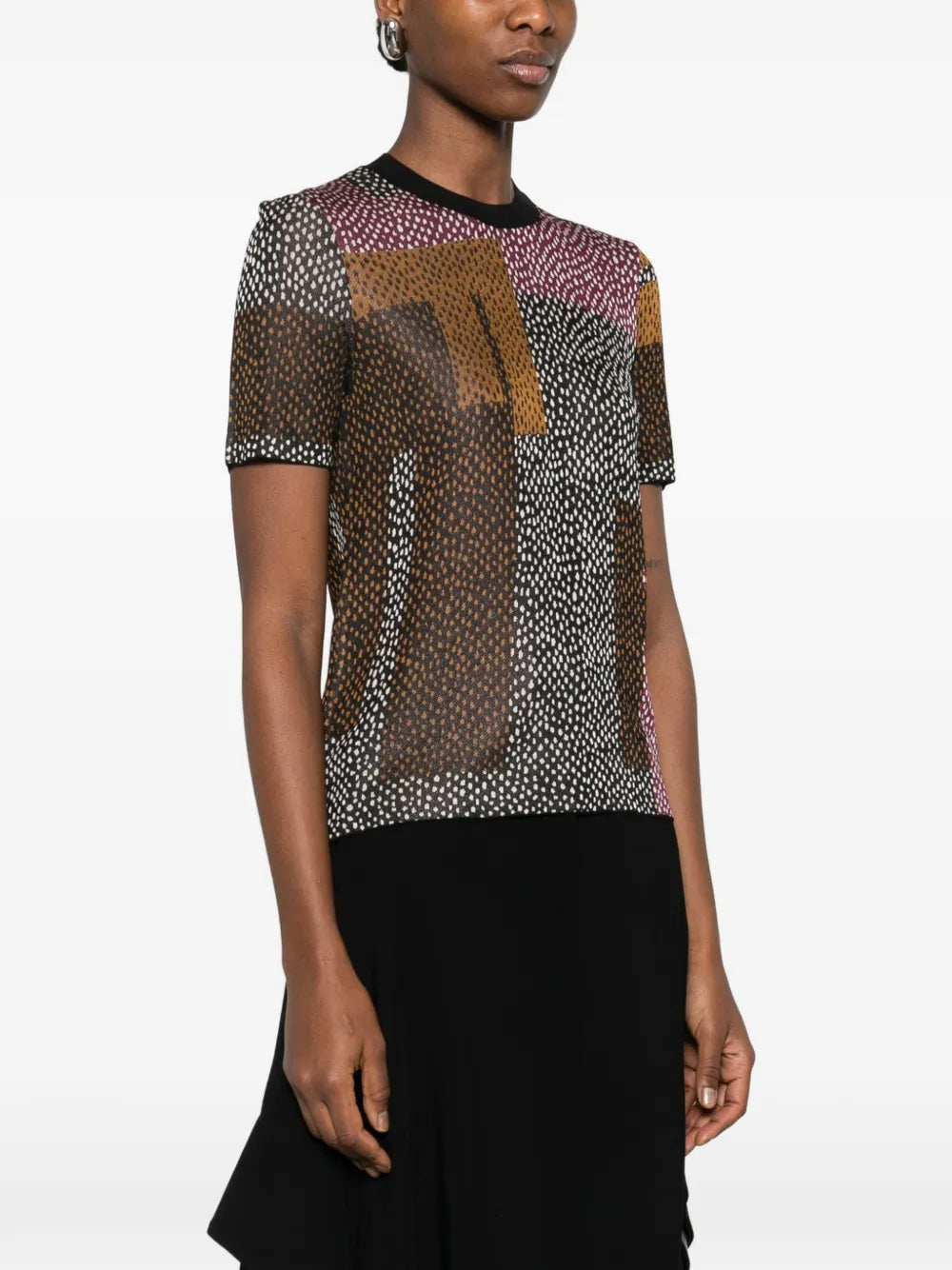 Geometric-pattern t-shirt-FENDI-Verso