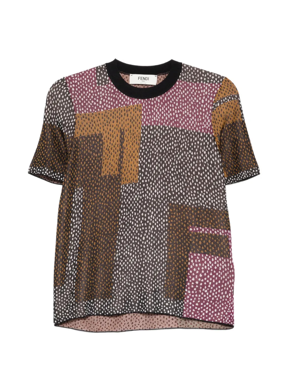 Geometric-pattern t-shirt-FENDI-Verso
