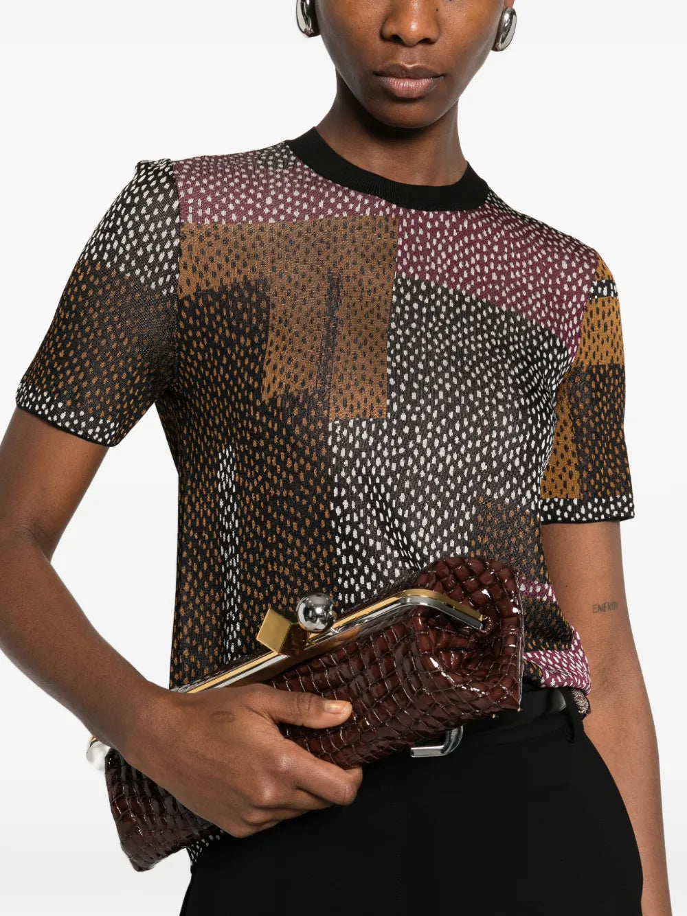 Geometric-pattern t-shirt-FENDI-Verso