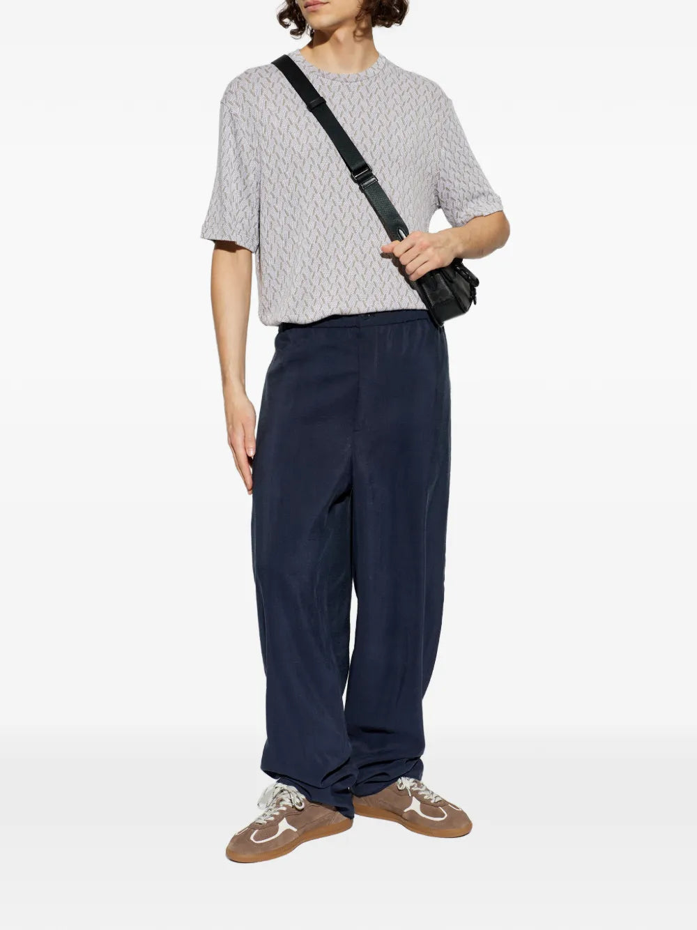 Geometric-patterned t-shirt-GIORGIO ARMANI-Verso