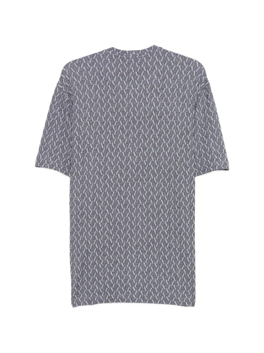 Geometric-patterned t-shirt-GIORGIO ARMANI-Verso