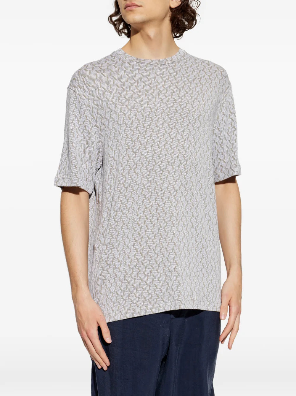 Geometric-patterned t-shirt-GIORGIO ARMANI-Verso